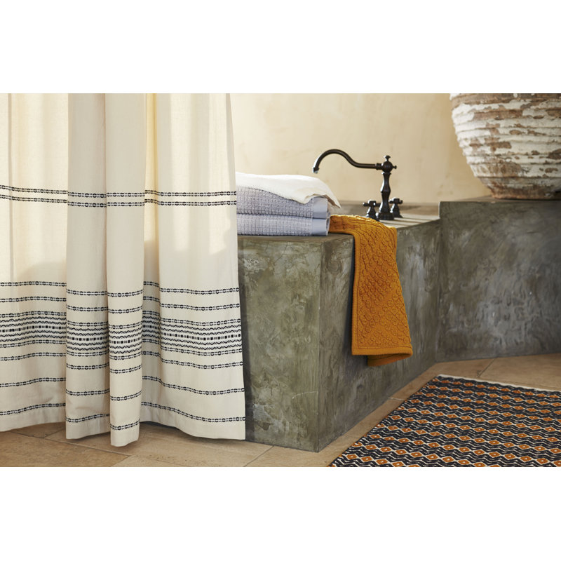 Coyuchi Rippled Stripe Cotton Shower Curtain & Reviews Wayfair